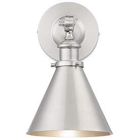 Image5 of Savoy House Glenn 12" High Satin Nickel Wall Sconce more views