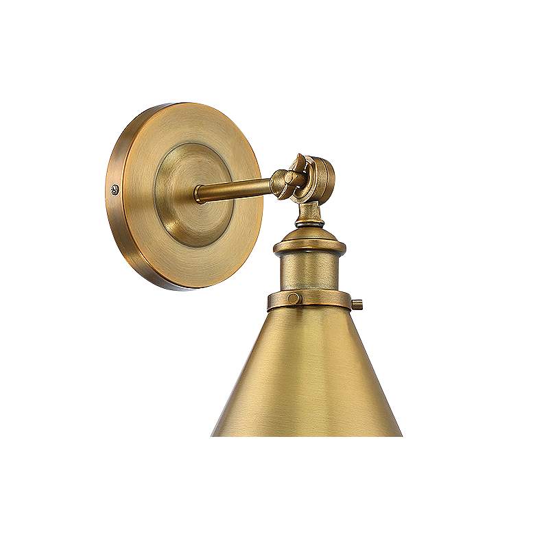 Image 2 Savoy House Glenn 12 inch High Warm Brass Adjustable Wall Sconce more views