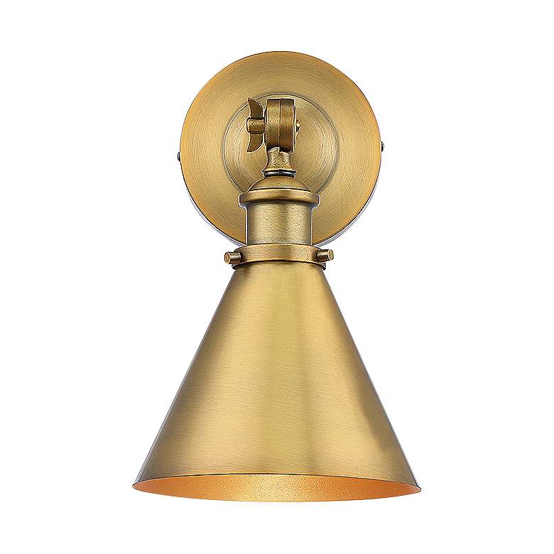 Image 3 Savoy House Glenn 12" High Warm Brass Adjustable Wall Sconce more views