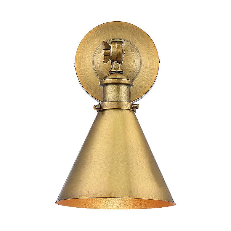 Image 3 Savoy House Glenn 12 inch High Warm Brass Adjustable Wall Sconce more views