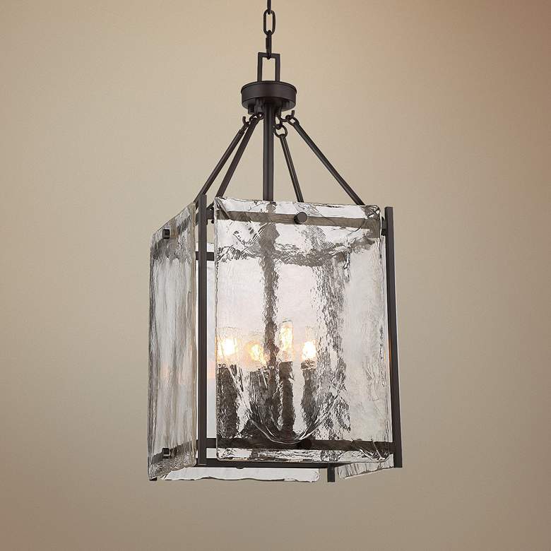 Image 1 Savoy House Glenwood 14"W English Bronze Foyer Pendant Light