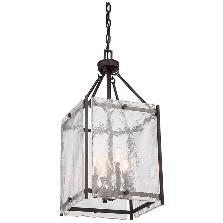 Image 3 Savoy House Glenwood 14"W English Bronze Foyer Pendant Light more views