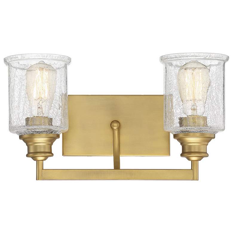 Image 1 Savoy House Hampton 16" Wide 2-Light Warm Brass Bath Light