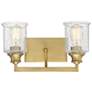 Thumbnail1 of Savoy House Hampton 16" Wide 2-Light Warm Brass Bath Light
