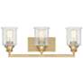 1_Savoy House Hampton 24" Wide Warm Brass 3-Light Bath Light