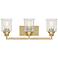 Savoy House Hampton 24" Wide Warm Brass 3-Light Bath Light
