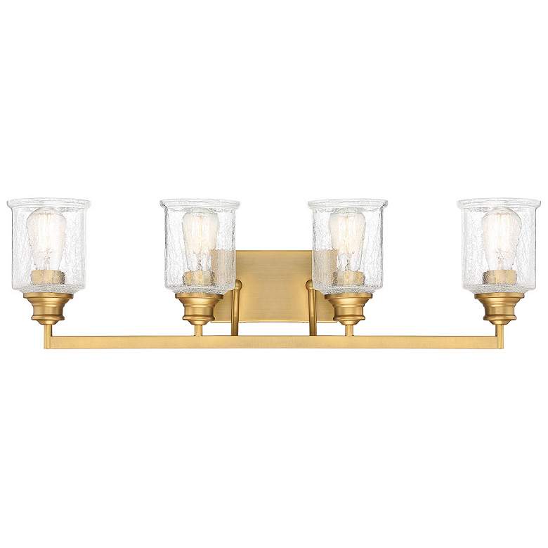 Image 1 Savoy House Hampton 32" Wide 4-Light Warm Brass Bath Light
