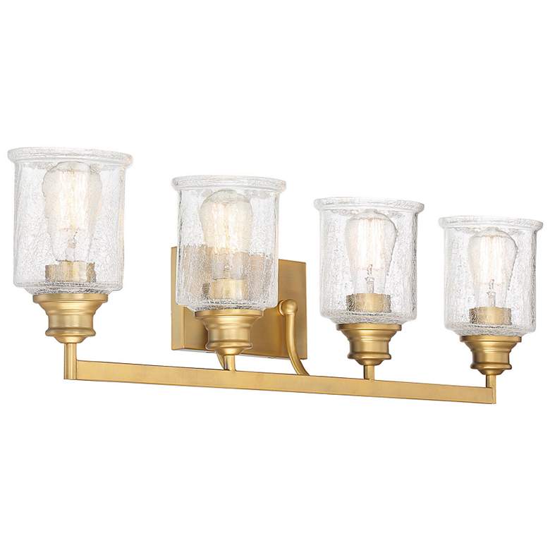 Image 5 Savoy House Hampton 32" Wide 4-Light Warm Brass Bath Light more views