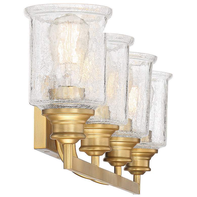 Image 6 Savoy House Hampton 32" Wide 4-Light Warm Brass Bath Light more views