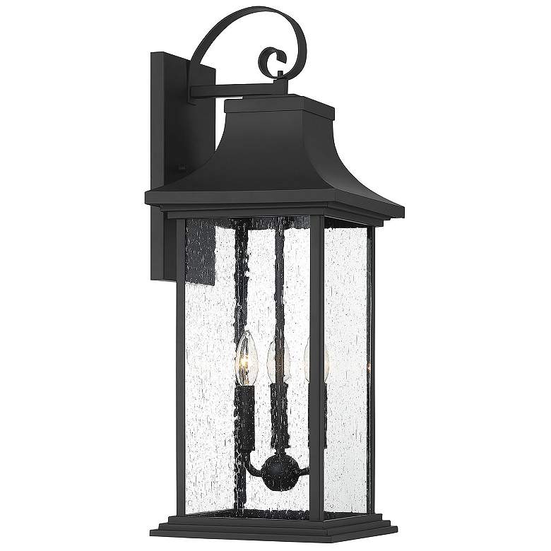 Image 4 Savoy House Hancock 27.75" High Matte Black 3-Light Outdoor Wall Light more views