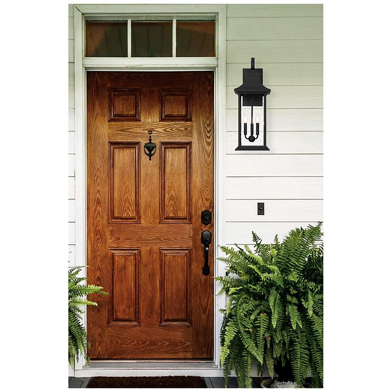 Image 6 Savoy House Hancock 27.75" High Matte Black 3-Light Outdoor Wall Light more views