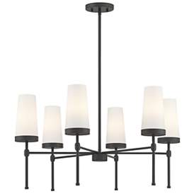 Image5 of Savoy House Haynes 30" Wide Matte Black 6-Light Chandelier more views