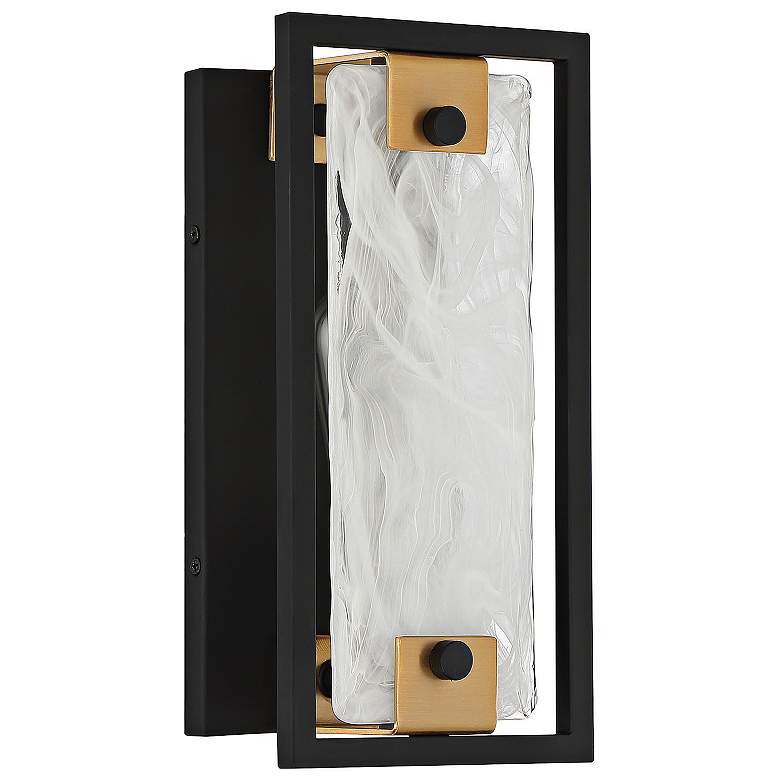 Image 3 Savoy House Hayward 12" High Matte Black Wall Sconce more views