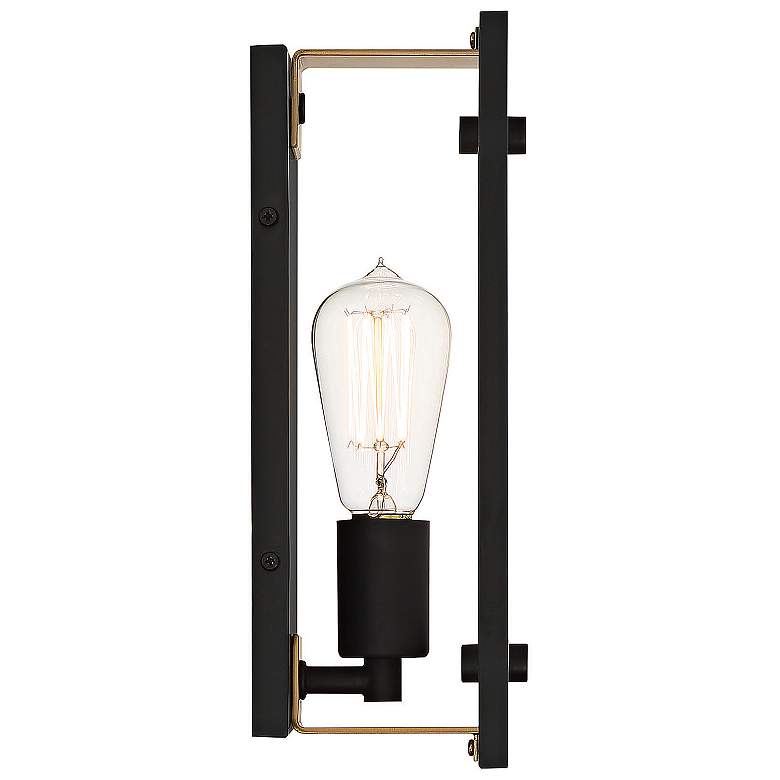 Image 6 Savoy House Hayward 12" High Matte Black Wall Sconce more views