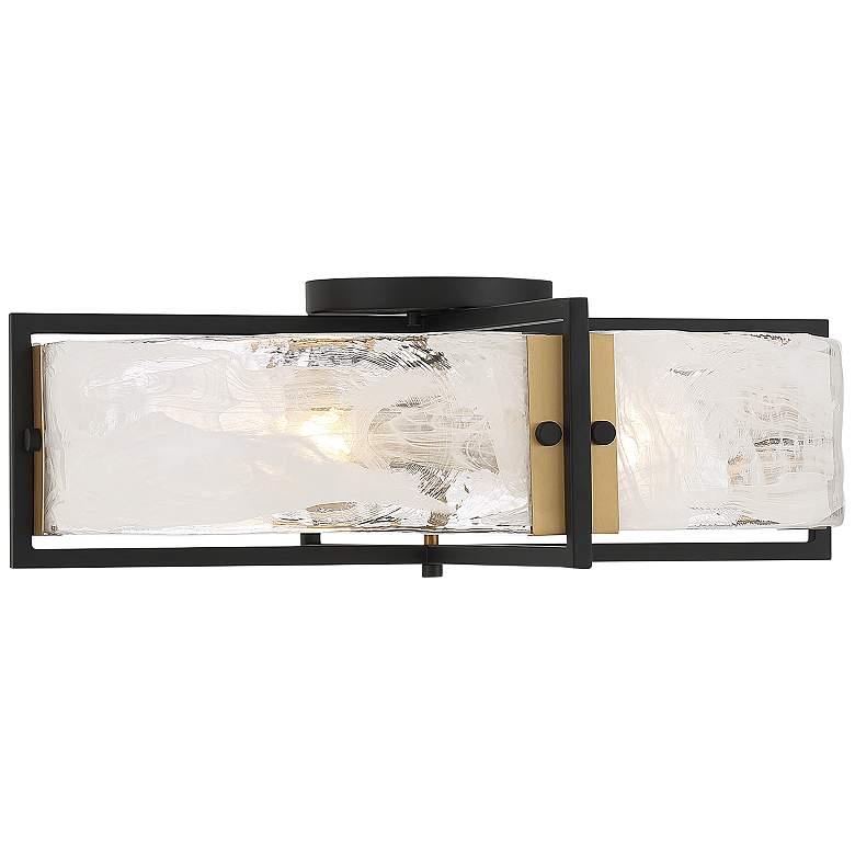 Image 1 Savoy House Hayward 24" Matte Black with Warm Brass Accents Ceiling Li