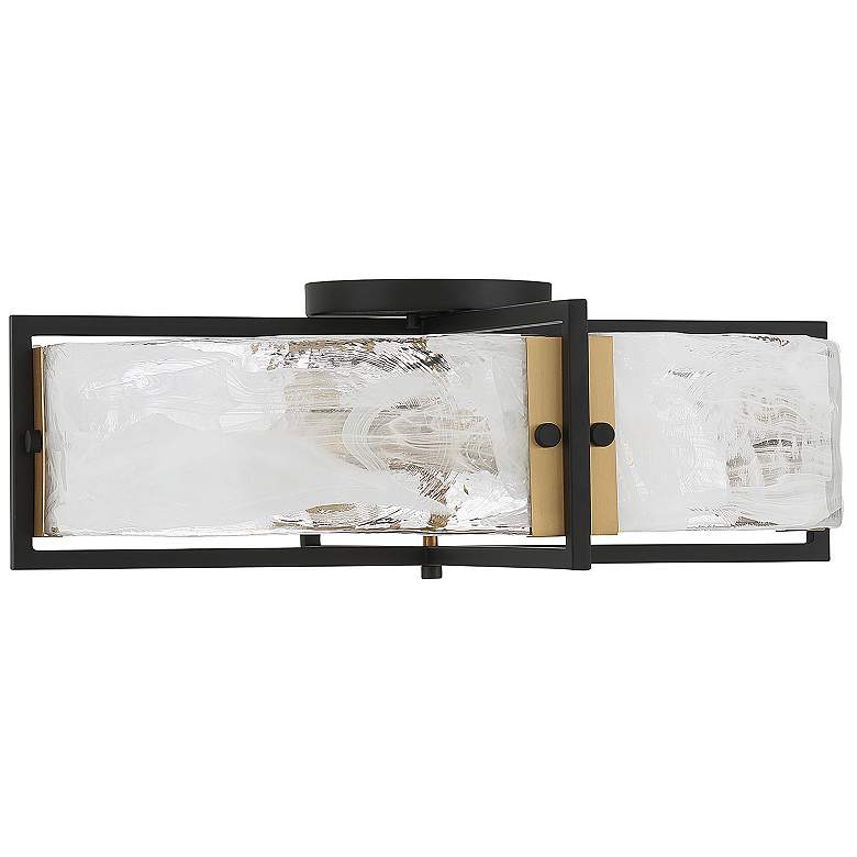 Image 3 Savoy House Hayward 24" Matte Black with Warm Brass Accents Ceiling Li more views