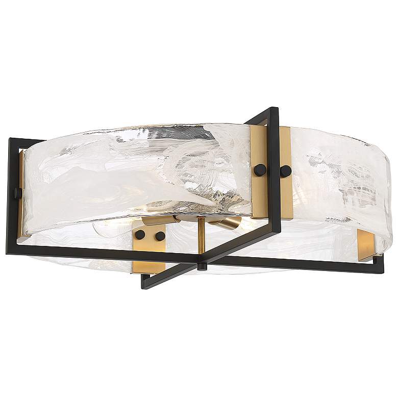 Image 4 Savoy House Hayward 24" Matte Black with Warm Brass Accents Ceiling Li more views