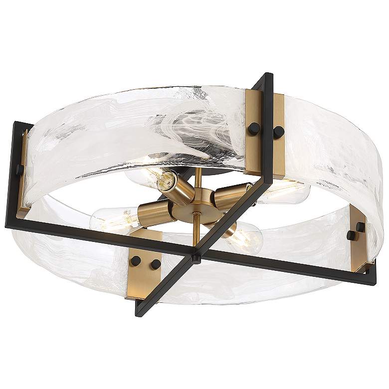 Image 5 Savoy House Hayward 24" Matte Black with Warm Brass Accents Ceiling Li more views
