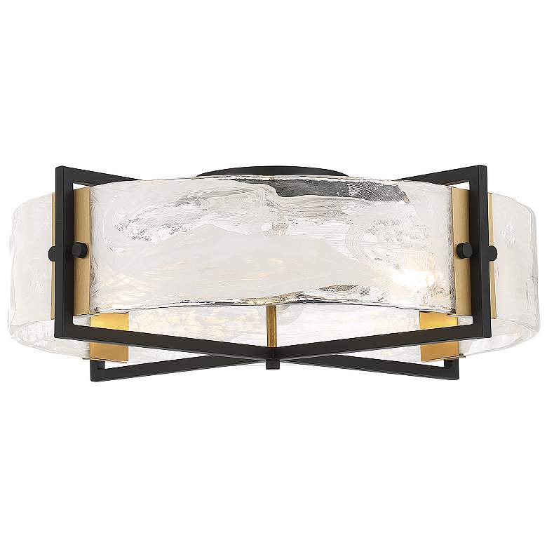 Image 6 Savoy House Hayward 24" Matte Black with Warm Brass Accents Ceiling Li more views