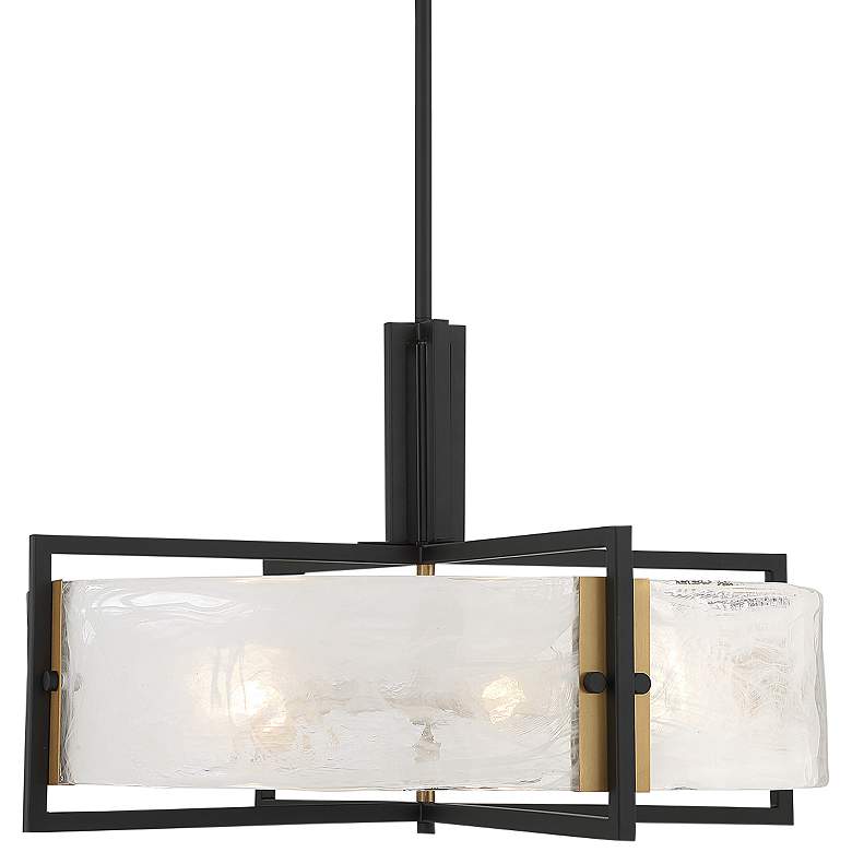 Image 2 Savoy House Hayward 28" Wide Matte Black 5-Light Rectangular Pendant