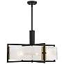 2_Savoy House Hayward 28" Wide Matte Black 5-Light Rectangular Pendant