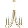 2_Savoy House Helen 27" Wide Warm Brass 5-Light Chandelier more views