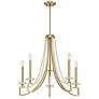 3_Savoy House Helen 27" Wide Warm Brass 5-Light Chandelier more views