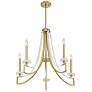 4_Savoy House Helen 27" Wide Warm Brass 5-Light Chandelier more views