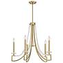 5_Savoy House Helen 27" Wide Warm Brass 5-Light Chandelier more views