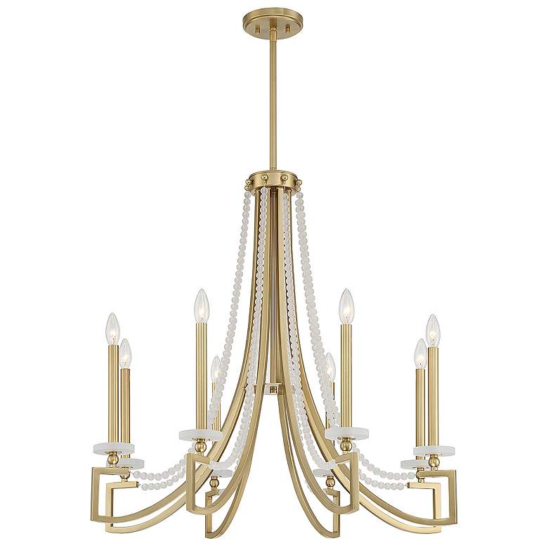 Image 3 Savoy House Helen 32" Wide Warm Brass 8-Light Chandelier more views