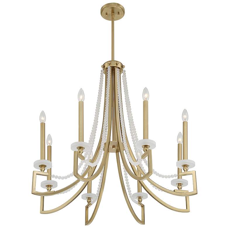 Image 4 Savoy House Helen 32" Wide Warm Brass 8-Light Chandelier more views