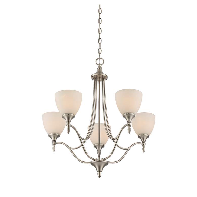 Image 4 Savoy House Herndon 26" Wide Satin Nickel 5-Light Chandelier more views