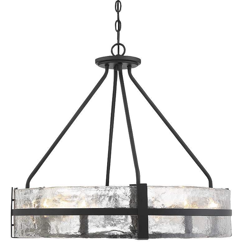 Image 1 Savoy House Hudson 28" Wide Matte Black 8-Light Pendant