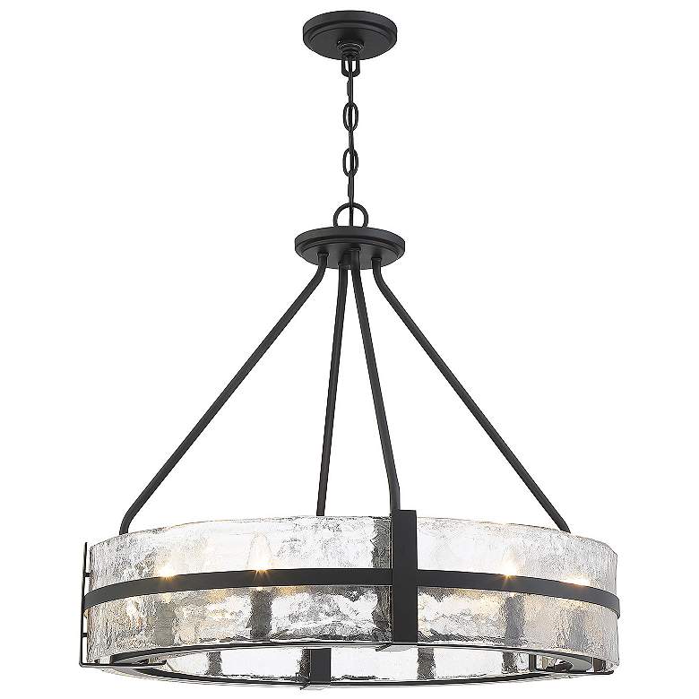 Image 3 Savoy House Hudson 28" Wide Matte Black 8-Light Pendant more views