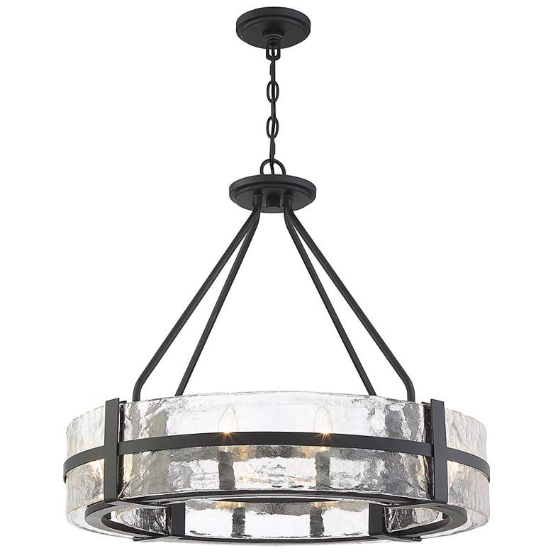 Image 4 Savoy House Hudson 28" Wide Matte Black 8-Light Pendant more views