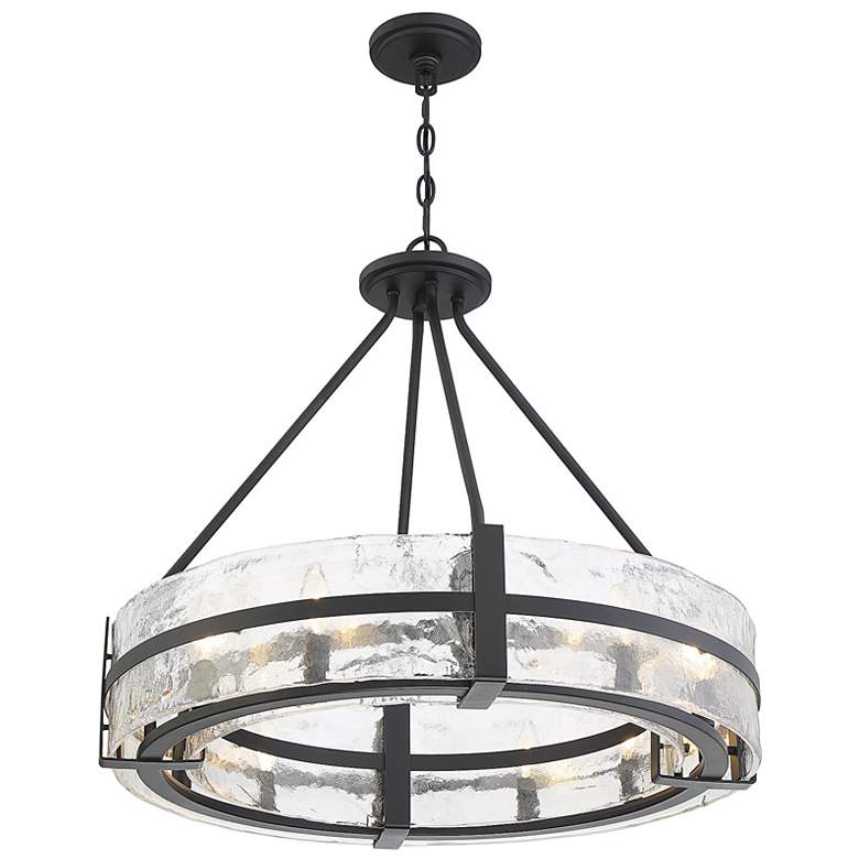 Image 5 Savoy House Hudson 28" Wide Matte Black 8-Light Pendant more views