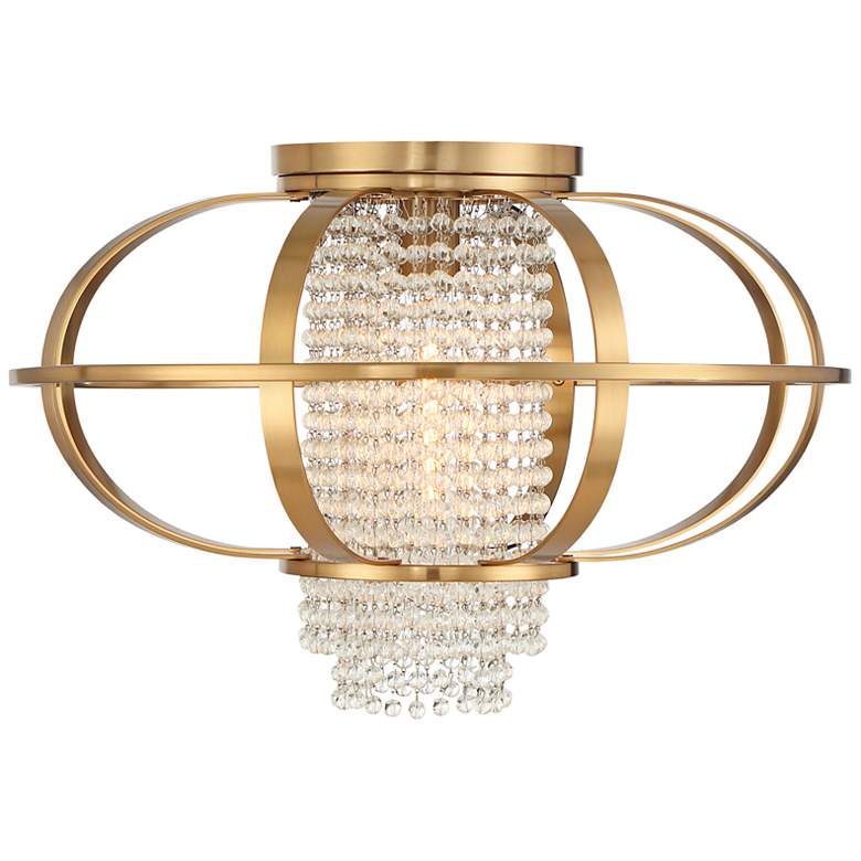 Image 1 Savoy House Idlewild 20" Wide Warm Brass Ceiling Light