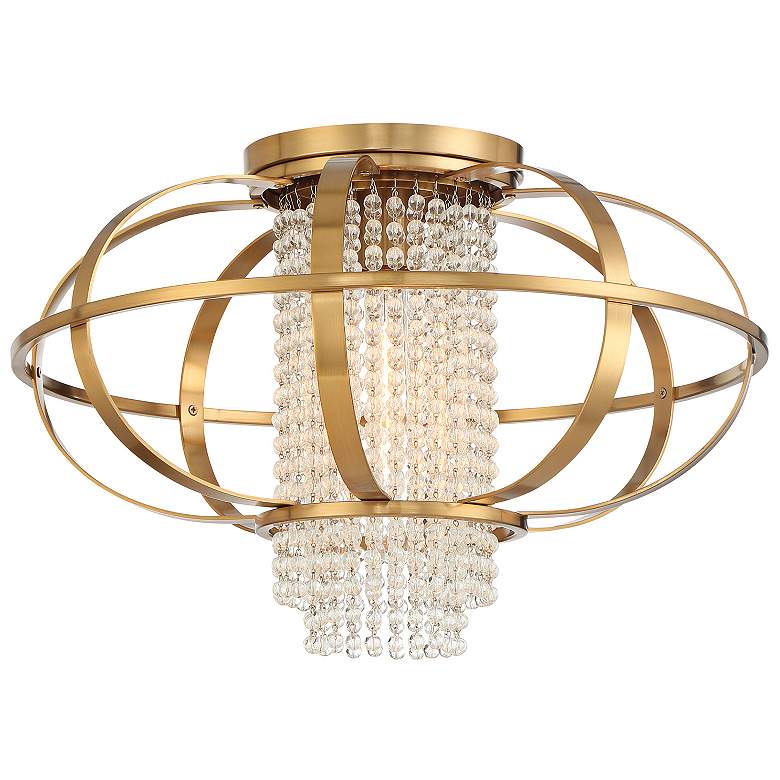 Image 4 Savoy House Idlewild 20" Wide Warm Brass Ceiling Light more views