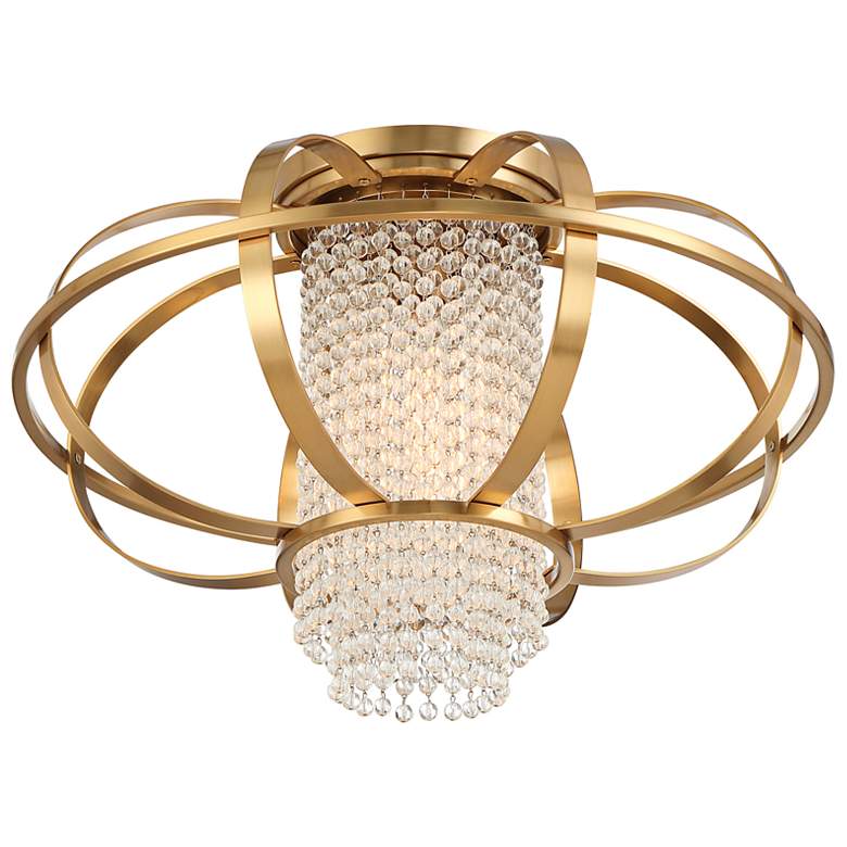 Image 5 Savoy House Idlewild 20" Wide Warm Brass Ceiling Light more views