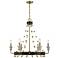 Savoy House Iris 31 1/2"W Brass Black Linear Crystal Chandelier