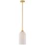 1_Savoy House Isla Blanca 8" Wide Warm Brass Mini Pendant