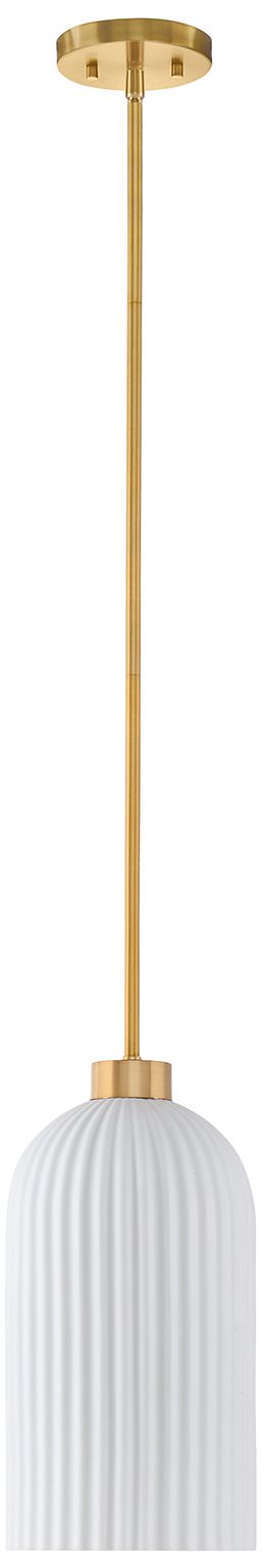 Image 2 Savoy House Isla Blanca 8" Wide Warm Brass Mini Pendant more views