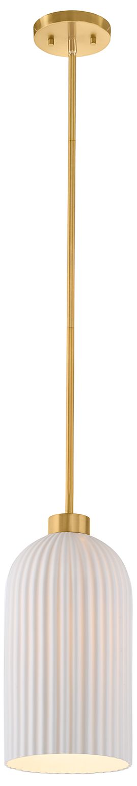 Image 3 Savoy House Isla Blanca 8" Wide Warm Brass Mini Pendant more views