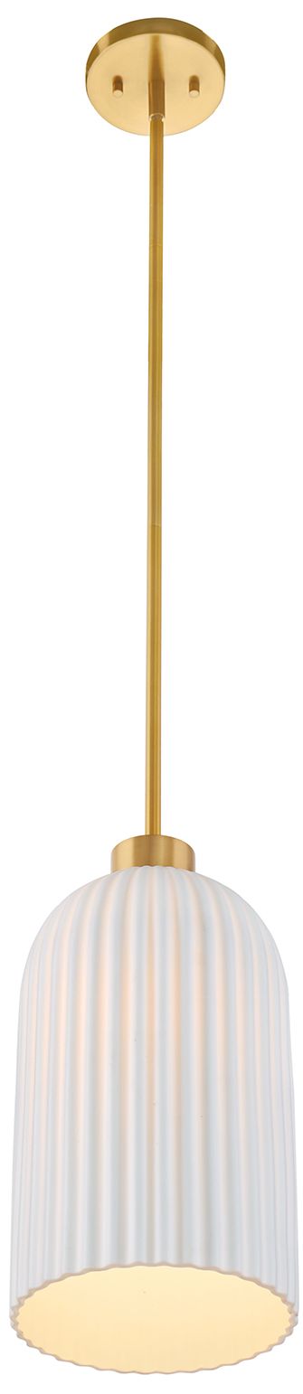 Image 4 Savoy House Isla Blanca 8" Wide Warm Brass Mini Pendant more views