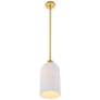 4_Savoy House Isla Blanca 8" Wide Warm Brass Mini Pendant more views