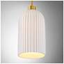 5_Savoy House Isla Blanca 8" Wide Warm Brass Mini Pendant more views