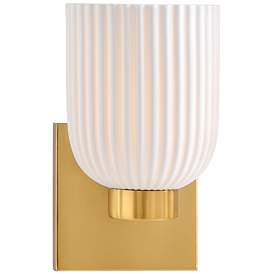 Image1 of Savoy House Isla Blanca 9" High Warm Brass Wall Sconce