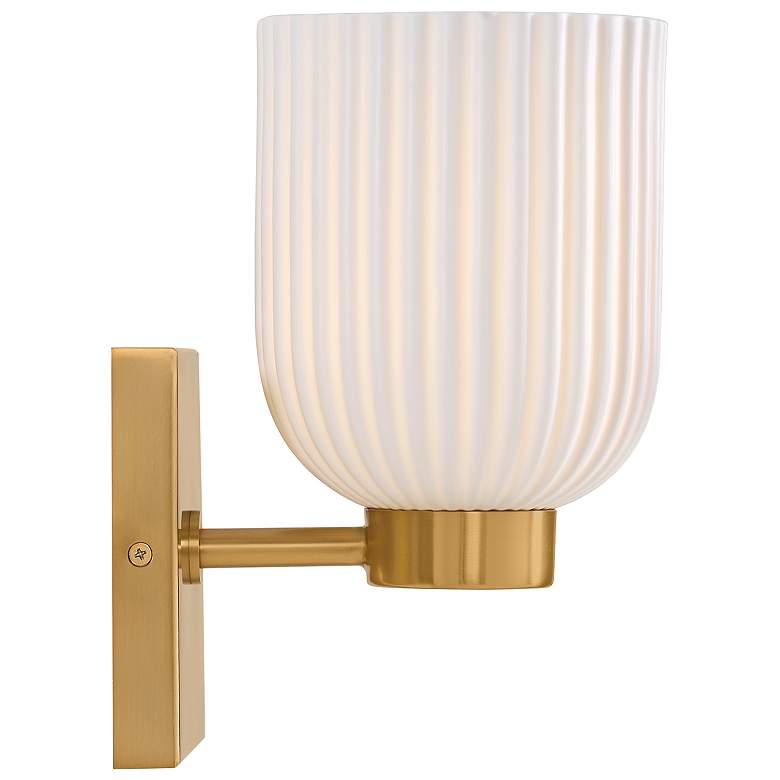 Image 5 Savoy House Isla Blanca 9" High Warm Brass Wall Sconce more views