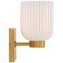 5_Savoy House Isla Blanca 9" High Warm Brass Wall Sconce more views