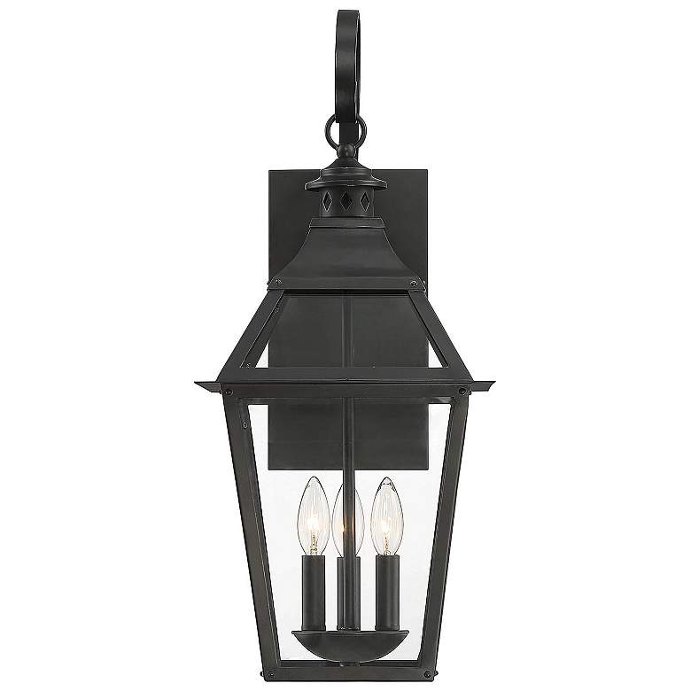 Image 5 Savoy House Jackson 26" High Black with Gold Highlights Outdoor Wall L more views